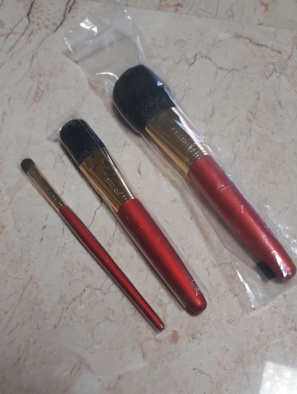 Clarins Paris 3-Piece Luxury Makeup Brush Set